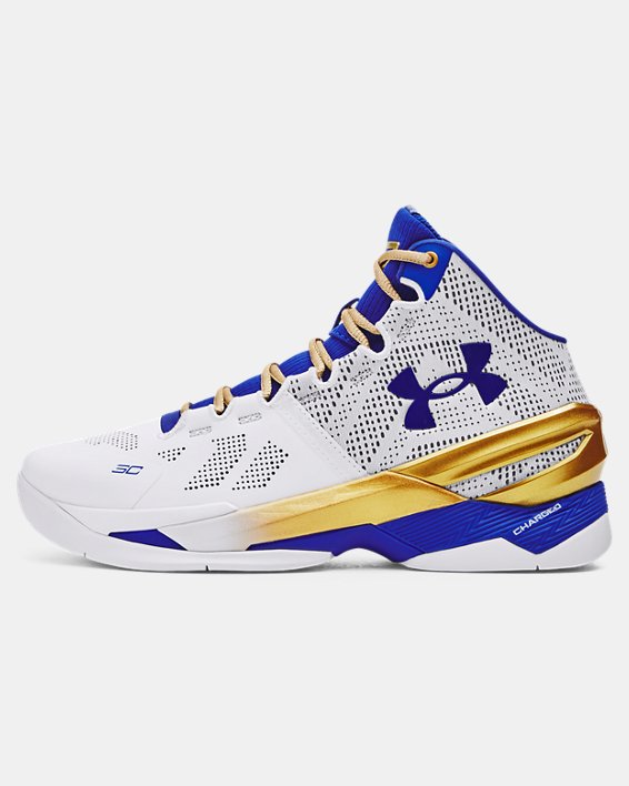 Unisex Curry 2 Retro Basketball Shoes in White image number 5